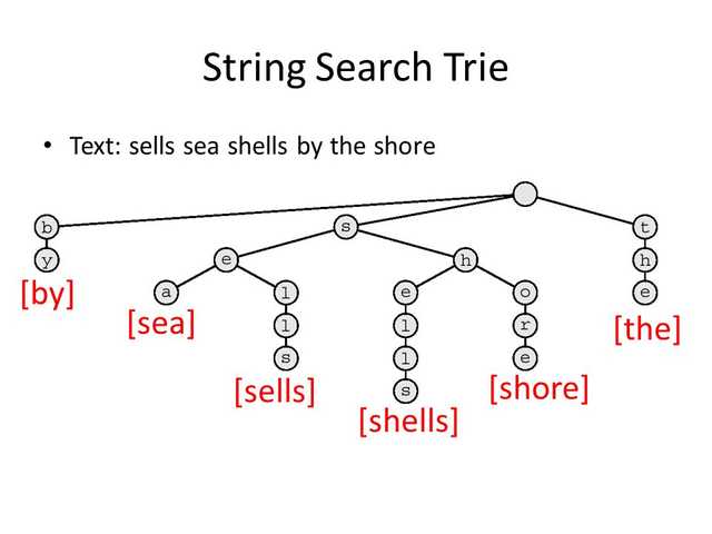 String search trie